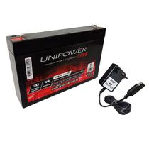 Kit Bateria 6v 7,2ah Unipower e Carregador padrão Brinquedos