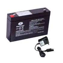 Kit Bateria 6V 8,5ah + Carregador Led - Brinquedo Elétrico