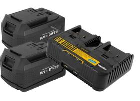 Kit Bateria DWT Vonder - 2 Baterias 18V 4AH+Carregador Duplo Kit Bateria DWT Vonder - 2 Baterias 18V 4AH+Carregador Duplo