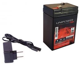Kit bateria e carregador para moto elétrica 6v 4,5ah - Unipower