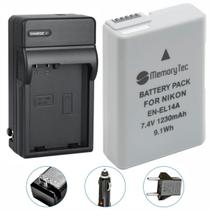 Kit Bateria EN-EL14 + carregador para Nikon SLR P7000, D3100, D3200, D5100, P7100