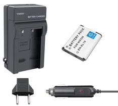 Kit Bateria EN-EL19 + carregador para câmera digital e filmadora Nikon Coolpix S100, 3100, 4100, S-3300, S4300 - Memorytec