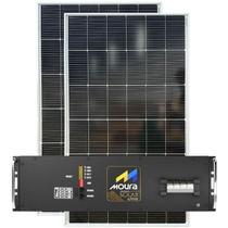 Kit Bateria Lítio 100Ah 24V Moura com 2 Painel Solar 160W Kit Bateria Lítio 100Ah 24V Moura com 2 Painel Solar 160W