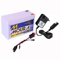 Kit Bateria Moura Gel Selada 12V 7ah + Carregador + Chicote