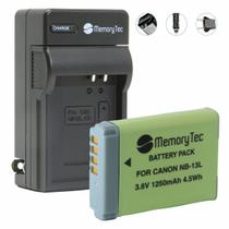 Kit Bateria NB-13L + carregador para câmera digital e filmadora Canon PowerShot G5 X, G7 X, SX620, SX720 HS