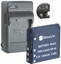 Kit Bateria NP-40 + carregador para Casio Elixim EX- EX-Z30, EX-Z850, EX-P505, EX-P700 Kit Bateria NP-40 + carregador para Casio Elixim EX- EX-Z30, EX-Z850, EX-P505, EX-P700