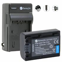 Kit Bateria NP-FV50 + Carregador para Sony HDR-XR160E, HDR-PJ50VE, DCR-SR77E, DCR-HC85E