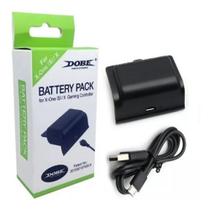 Kit Bateria Preto + Cabo Carregador Compatível c/ Controle Xbox One (S)/X - Dobe