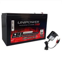 Kit Bateria Selada 12V 7ah Unipower + Carregador - Nobreak