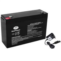 Kit Bateria Selada 6V 12ah GetPower + Carregador Led