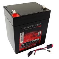 Kit Bateria Selada Unipower 12V 5ah + Chicote - Nobreak