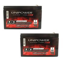 Kit bateria selada unipower estacionária vrla up1270seg 12v/7ah f187 2uni