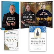 Kit Batismo no Espírito Espirito, Padre Marcelo Rossi+ Amorização+ Menos é mais+ Batismo De Fogo +Em busca de Aparecida