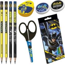 Kit Batman com Lapis, Borracha e Apontador Tris