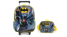 Kit Batman DC Original Mochila de Rodinha + Lancheira