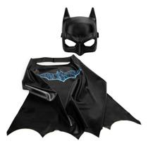 Kit Batman Fantasia com Máscara e Capa Infantil