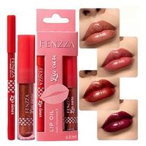Kit Batom Gloss Lip Oil + Contorno Labial Fenzza Cores - Fenzza Make UP
