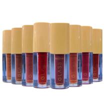 Kit Batom Líquido Velvety Ruby Rose Glass 3,5ml C/8