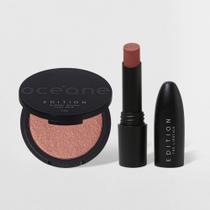 Kit Batom Rosa + Blush Cintilante Rose Gold Océane Edition (2 Produtos)