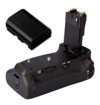 Kit Battery Grip BG-E14 + 2 Baterias LP-E6 MemoryTec Compatível com Canon EOS 70D / 80D / 90D