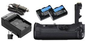 Kit Battery Grip BG-E16 + 2 Baterias LP-E6 + Carregador para câmera Canon EOS 7D Mark II - Memorytec
