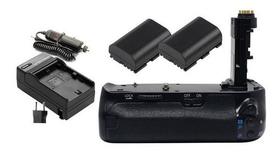 Kit Battery Grip MemoryTec BG-E21 + 2 Baterias LP-E6N + Carregador compatível com Canon EOS 6D Mark II 5D Mark II III IV