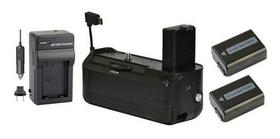 Kit Battery Grip VG-A6300 + 2 Baterias NP-FW50 MemoryTec + Carregador compatível com Sony A6300 / A6000