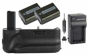Kit Battery Grip VG-A6500 + 2 Baterias NP-FW50 MemoryTec + Carregador compatível com Sony A6500