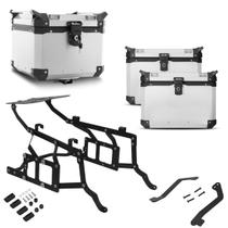 Kit Baú 35/33l + Base + Suporte de Chapa + (Adaptador Nº5) Comp. C/ R 1300 Gs 2024