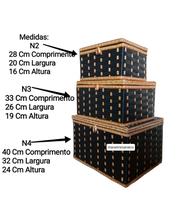 Kit Bau Cesta Caixa Organizadora De Fibra Sintética N2,3,4