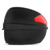 Kit bau givi moto 30l + capacete prata com vermelho 58