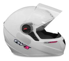 Kit bau givi moto 45l lente fume + capacete branco com rosa 56