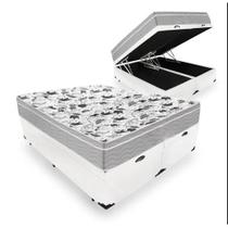 Kit Baú Queen e Colchão Evolution Molas Ensacadas Probel Branco
