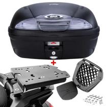 Kit Baú Superior Triumph Tiger900 2020+ Spto510 Scam + Bauleto 45L Givi Monolock Simply E450Nt Lente Fumê