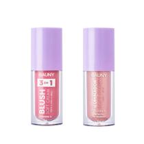 Kit Bauny Iluminador Liquido Sunlight + Blush Líquido Dreamy