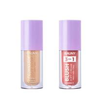 Kit Bauny Iluminador Liquido Sunshine + Blush Líquido Sunny