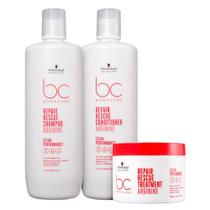 Kit BC Bonacure Schwarzkopf Repair Rescue - Shampoo 1L + Condicionador 1L + Máscara 500g
