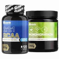 Kit Bcaa 120 Caps + Creatina 250g Monohidratada Growth - Growth Supplements
