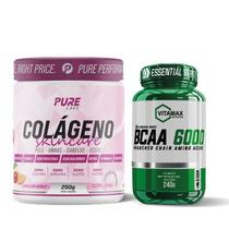 Kit BCAA 6000 120 Tabletes Vitamax + Colágeno Pure Athletic