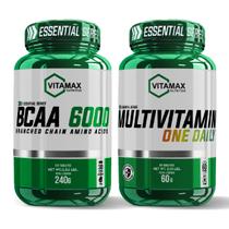 Kit BCAA 6000 Tabletes + Multivitamínico AZ One Daily 60 Tabletes Vitamax