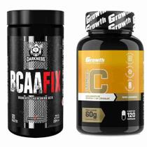 Kit Bcaa Fix 120 Tabs Integral + Vitamina C 120 Caps Growth