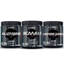 Kit bcaa + glutamina + creatina black skull Kit bcaa + glutamina + creatina black skull
