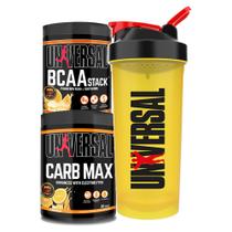 Kit BCAA Stack 250g + Carb Max 600g + Coqueteleira 600ml - Universal