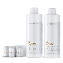 Kit be blonde duo 1l e kit 06 ampola de tratamento madamelis Kit be blonde duo 1l e kit 06 ampola de tratamento madamelis