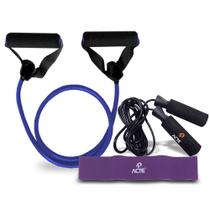 Kit Beach Tennis Addicted Medio Com Mini Band, Corda e Extensor KIT-BTM Acte Sports