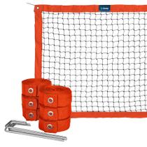 Kit Beach Tennis Laranja - Rede Oficial 4 Faixas + Fita de Marcação Kit Beach Tennis Laranja - Rede Oficial 4 Faixas + Fita de Marcação