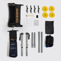 Kit Beach Tennis Rede E Postes Completo Portatil
