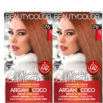 Kit Beauty Color Coloração 76.77 Ruivo Sequoia 02 unidades