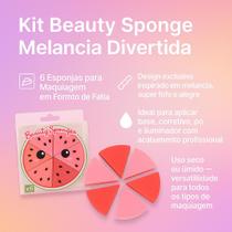 Kit Beauty Sponge Melancia 6 Esponjas Divertidas para Maquiagem Profissional Kit Beauty Sponge Melancia 6 Esponjas Divertidas para Maquiagem Profissional