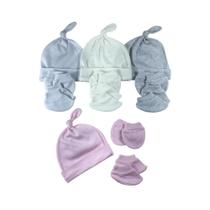 Kit Bebê 12 Peças 4 Toucas, 4 pares de Luvas e 4 pares de Sapatinhos Menino Menina Cha Revelação Kit Bebê 12 Peças 4 Toucas, 4 pares de Luvas e 4 pares de Sapatinhos Menino Menina Cha Revelação